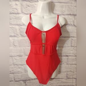 CUPSHE Women's One Piece Swimsuit Scoop Neck Adjustable Straps Cutout Back